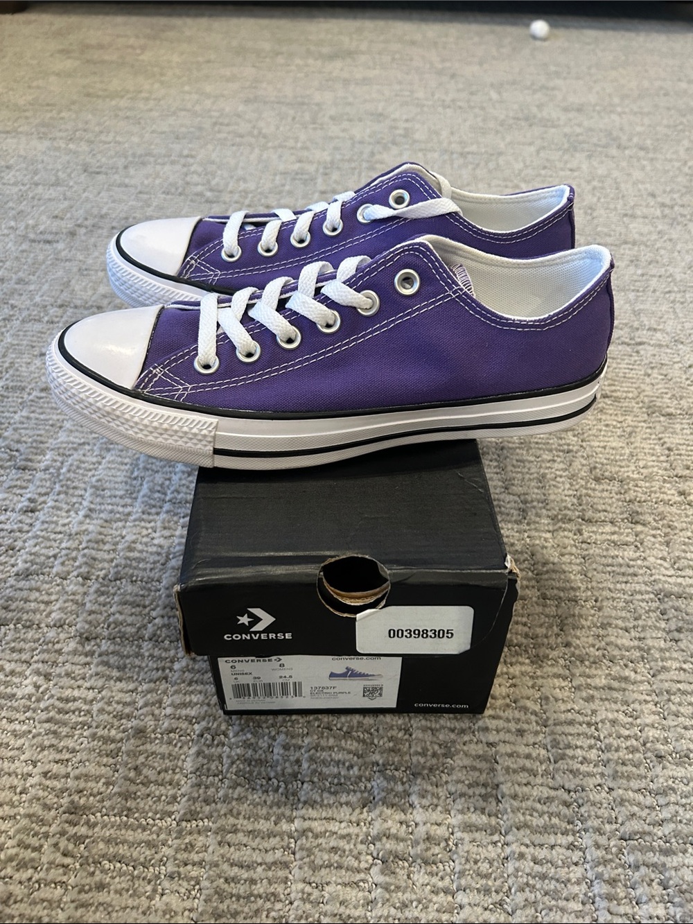 Converse Chuck Taylor All Star Low-Top Sneaker - Electric Purple 8 - Picture 3 of 7